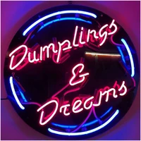 neon sign hot dumpling dream chinese food neon light sign advertise indoor light neon mural anime room decor neon sign for sale