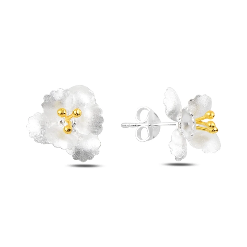 

Silver 925 Sterling Flower Earrings