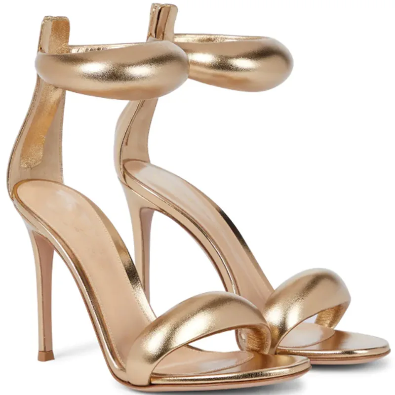 

2022 New Summer Concise One-strap Women Sandals Sexy Stiletto High Heel Back Zip Ankle Strap Evening Party Lady Shoes 20-CHC-25