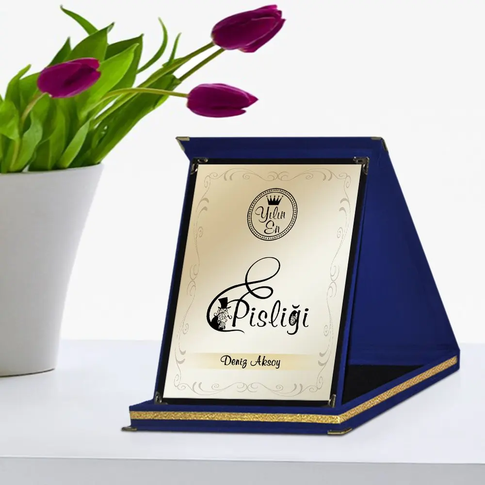 

Personalized The Mess Up Navy Blue Plaque Award