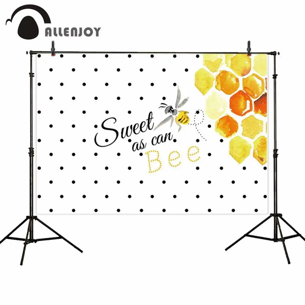 

Allenjoy пчела милая медовая день рождения детский душ Декор черные точки фоны фотозона фото студия фотографии реквизит