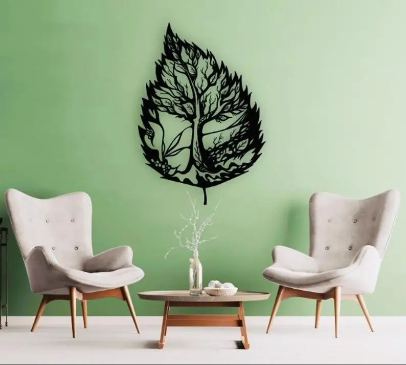 

Metal Leaf Wall Art, Metal Wall Decor, Large Metal Wall Art, Metal Art Wall Decor Living Room Wall , Modern Home Decor Bedroom ,