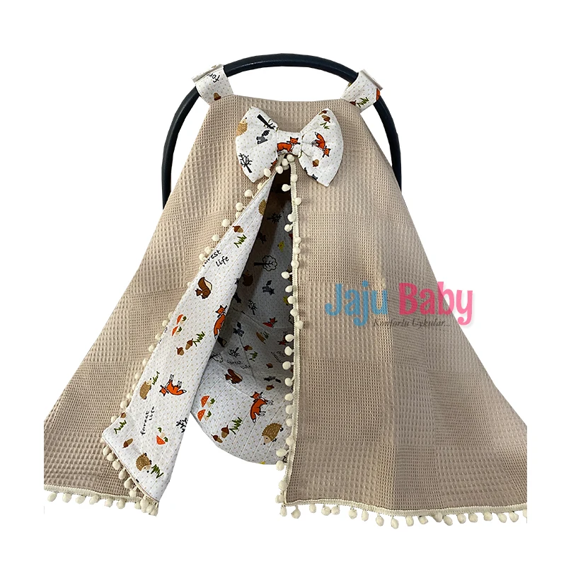 

Чехол для детской коляски из муслиновой ткани и льна Jaju