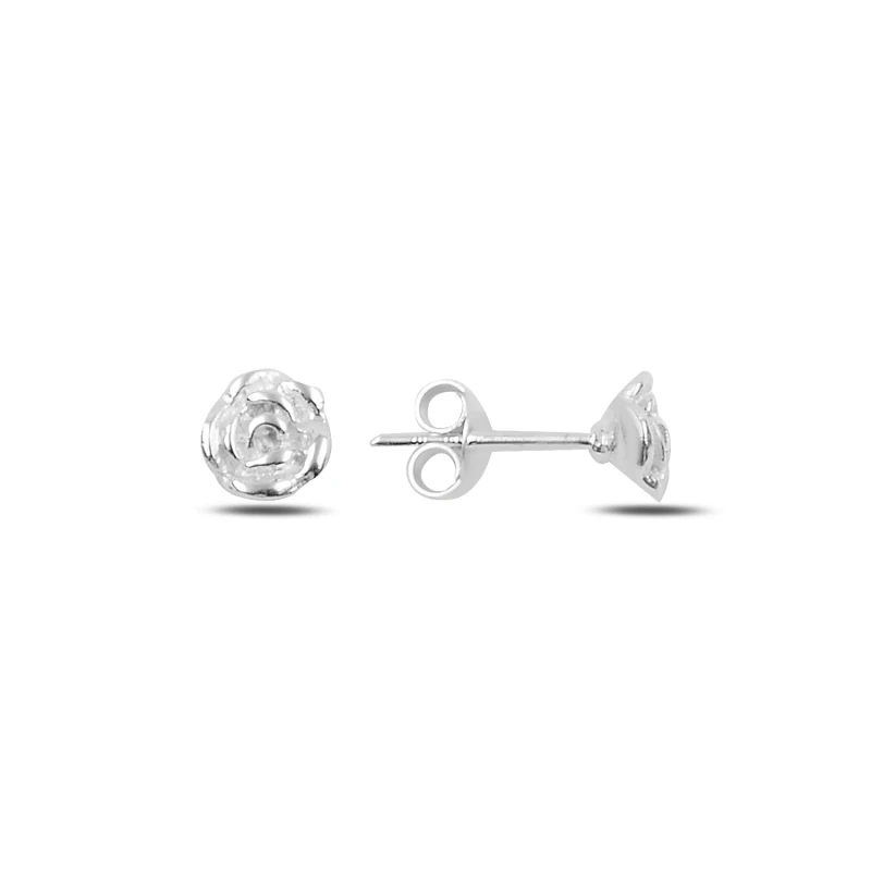 

Серебряные 925 пробы Серьги с розой