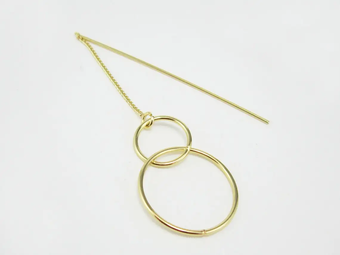 

Серьги-гвоздики женские золотистые в стиле бохо, 63 мм, 2 шт.