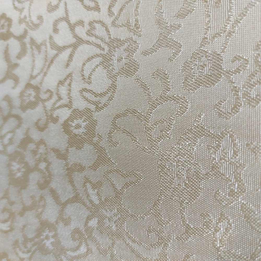 Скатерть тефлоновая круглая Santa Barbara T003 бежевая с пятнозащитной пропиткой на