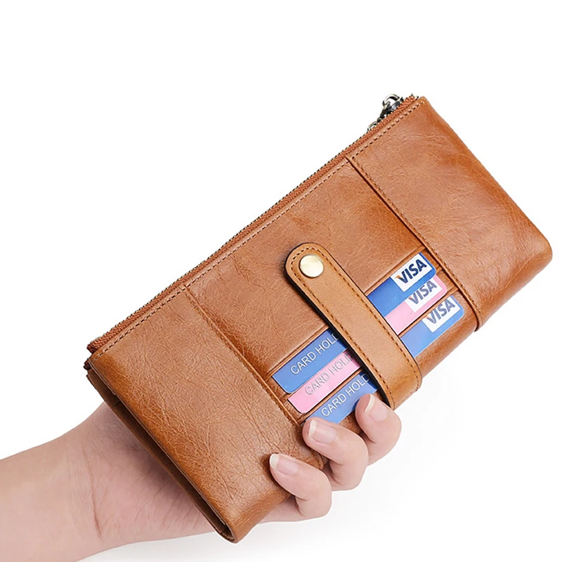 Роскошный кошелек модные кошельки для мужчин с сумкой длинный кожаный бумажник