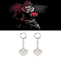 anime death note ryuk earring cosplay 11 prop heart pendant accessories alloy earrings fashion jewelry collection gift