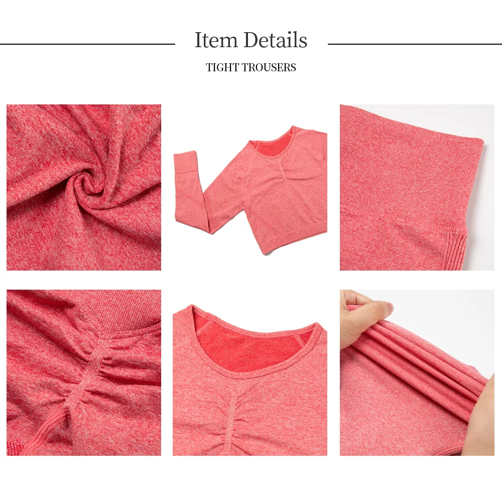 Бесшовные женские комплекты для йоги KIWI RATA спортивные костюмы тренажерного зала