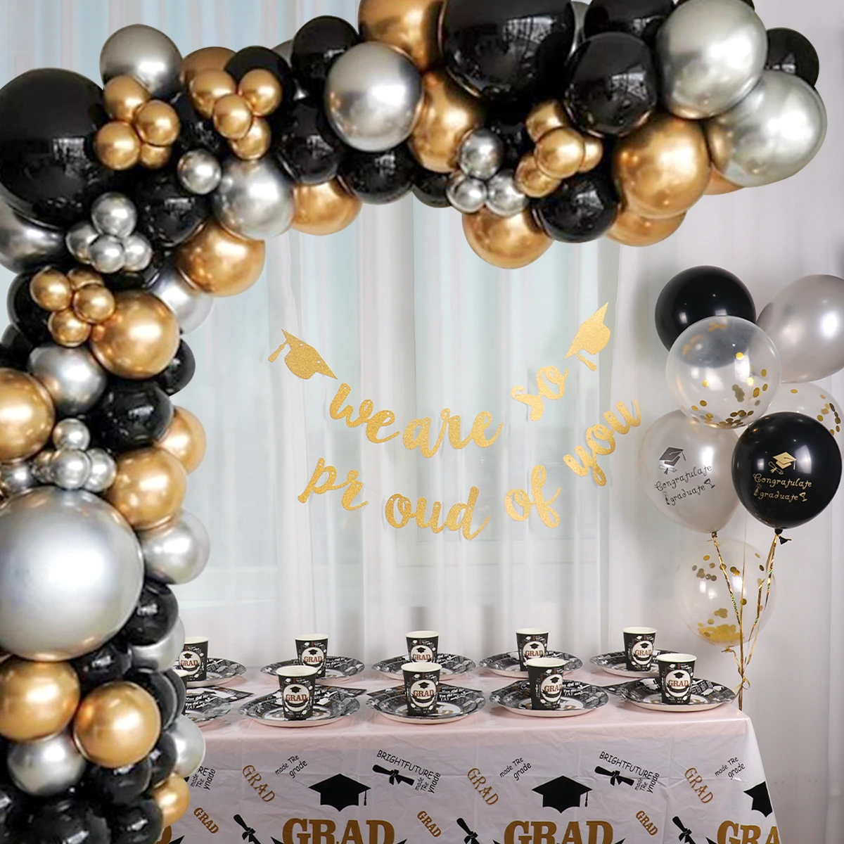 

Wayfun Black Gold Balloons Birthday 30 40 50 Years Anniversary Party Supplies 30th 40th 50th Birthday Party Balloon Decoration