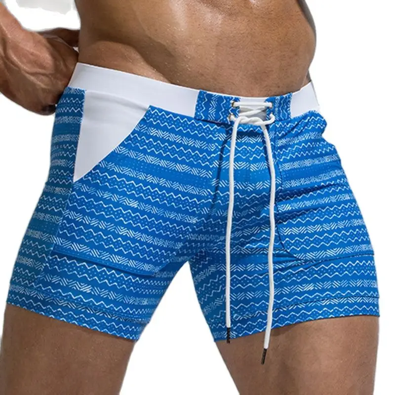 

Мужские шорты для плавания, сетчатые пляжные шорты, купальные шорты с принтом на заказ, с накладным карманом сзади