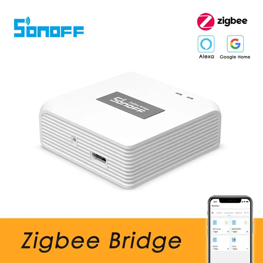 

SONOFF Zigbee Bridge Hub Gateway for Zigbee Switch PIR Motion Sensor Zigbee Door Sensor, eWeLink App Work with Alexa Google Home