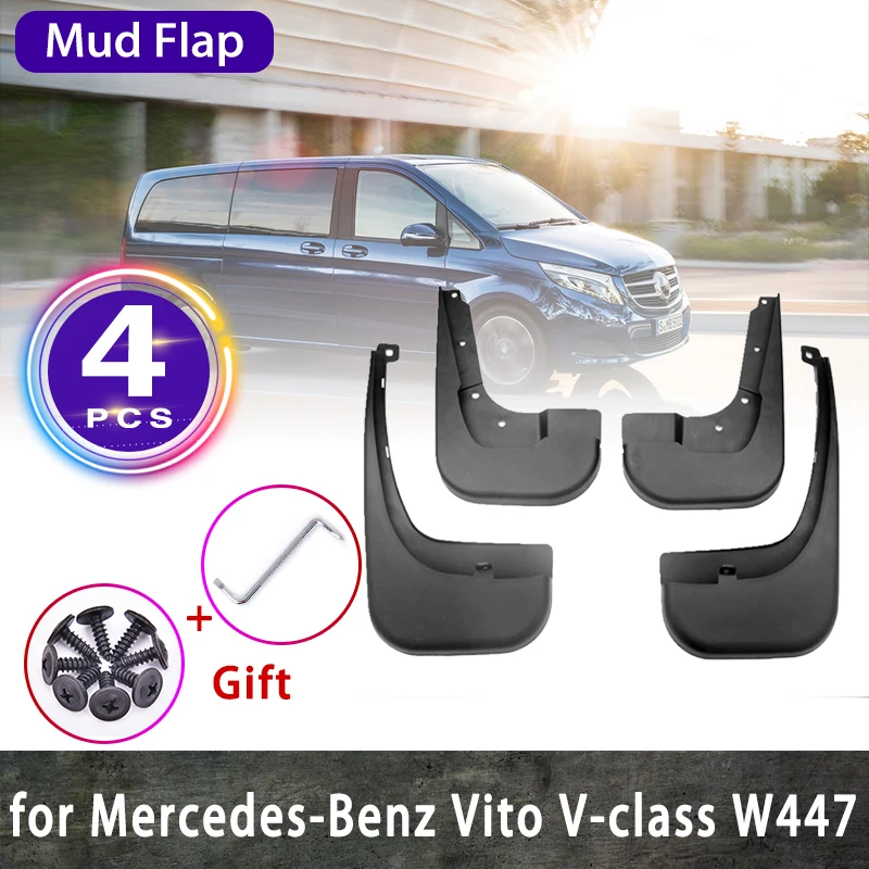 

for Mercedes Benz Vito Viano V Class W447 2015~2019 2018 2017 Mudguard V260 Car Fenders Mud Flaps Splash Guards Metris Mudflaps