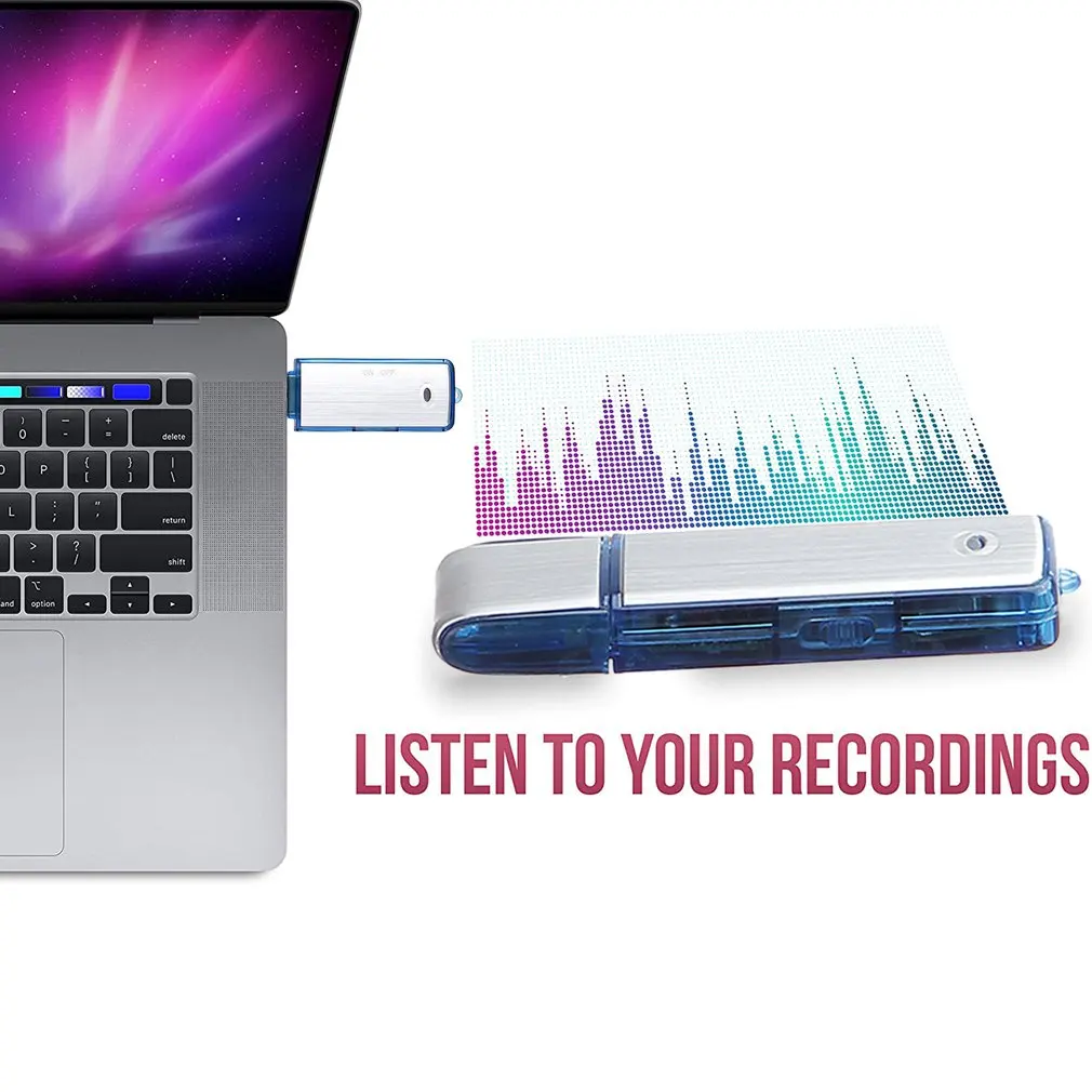 Мини USB Voice Регистраторы Перезаряжаемые цифровые голосовые изображения Запись
