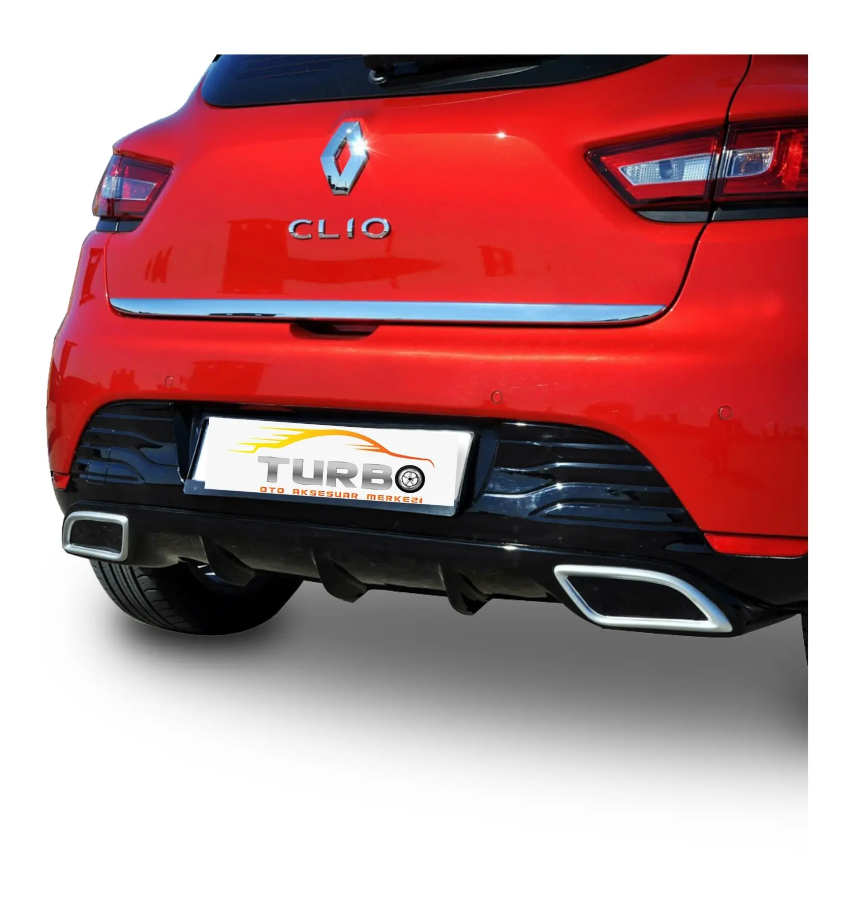 Хромированный нижний молдинг из нержавеющей стали для чемодана Clio 4 HB (2012 2013 2014 2015