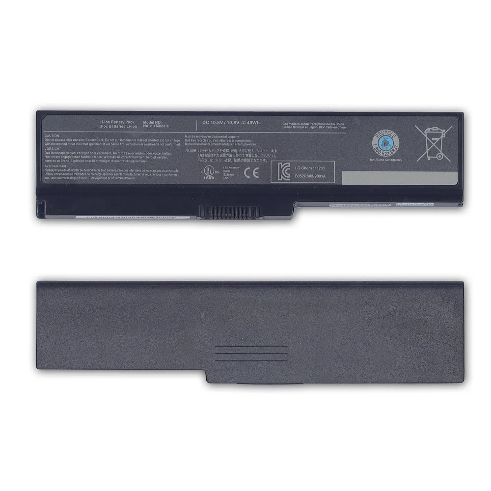 Аккумуляторная батарея для ноутбука Toshiba Satellite L750 (PA3817U-1BRS) 48Wh черная | Компьютеры и