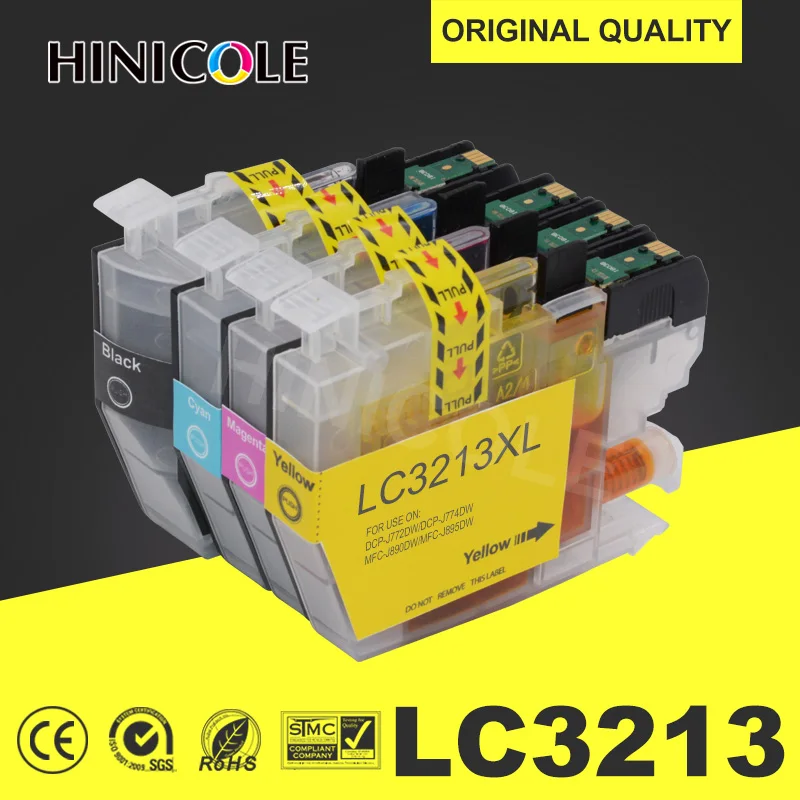 

Чернильный картридж для принтера hinбуду LC3213 XL, 4 цвета для Brother, DCP-J772DW DCP-J774DW, стандартные чернильные картриджи