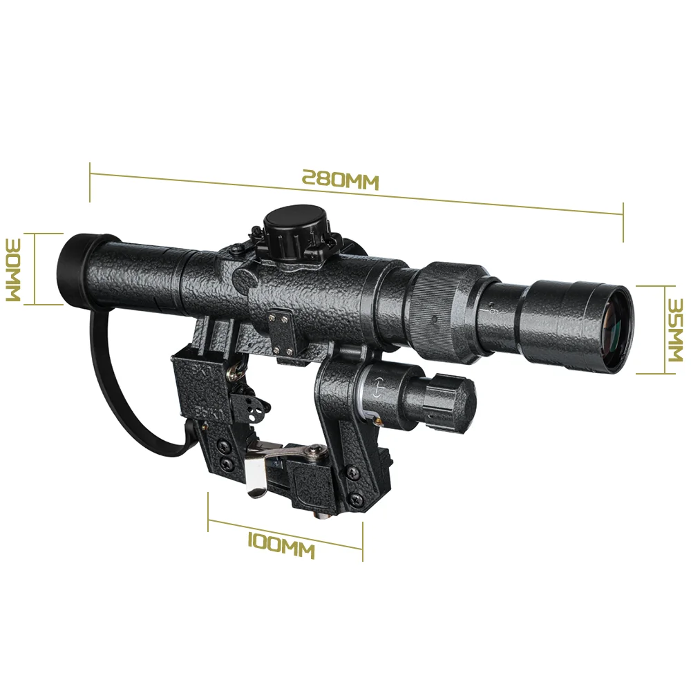 

Tactical SVD Dragunov 3-9x24 First Focal Red Illuminated Optics Riflescope Sight Fit AK 47 Shooting Scope Red Dot Hunting