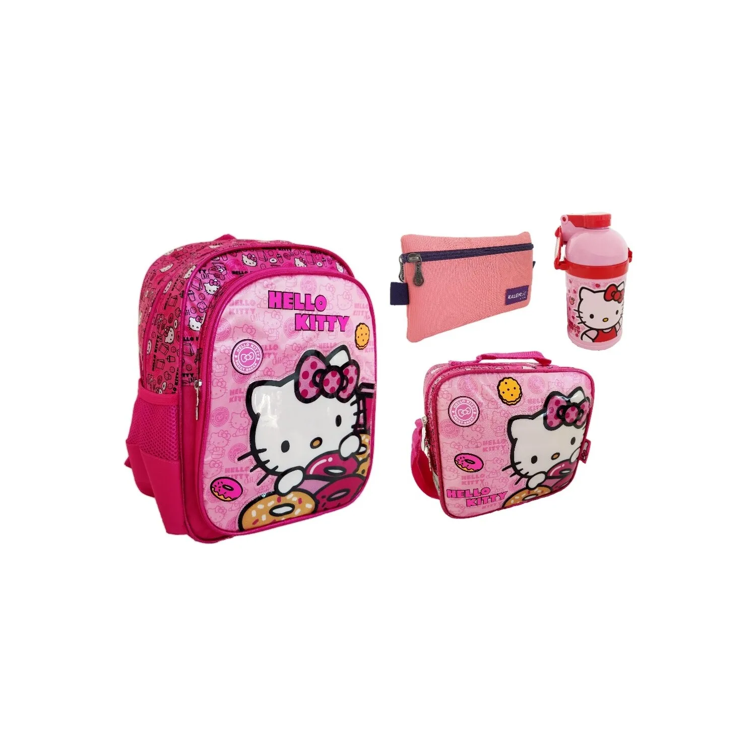 

Hello Kitty School Bag Lunch Box Pencil Case Bottle Set of 4