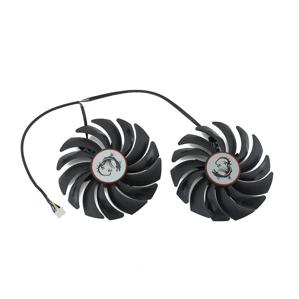 Фото Вентилятор для видеокарты MSI RX470 480 570 580 GTX1080Ti 1080 1070 1060 DC12 в, 2 шт., 95 мм №2