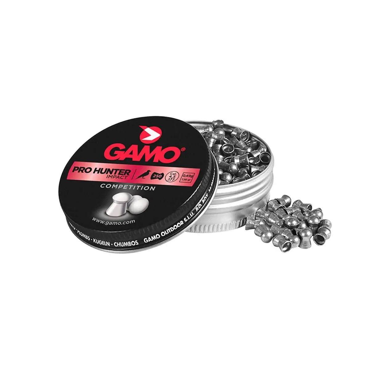 Пули для пневматики Gamo 4.5 Hunter 0 49 гр (250 шт) | Спорт и развлечения