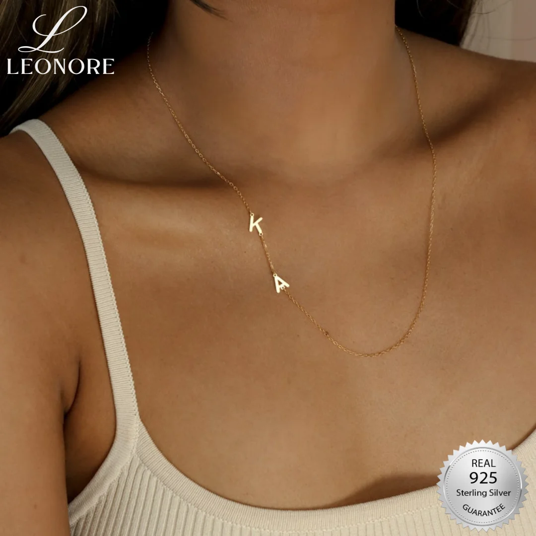 

925 Sterling Silver Personalized Customized Necklace For Women Valentine's Day Elegant Custom Made Design Gold And Rose Plated