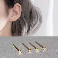 1 pair gold fashion and simplicity tiny dot ear studs womens minimalist round geometric earrings jewelry for girlfriends gift
