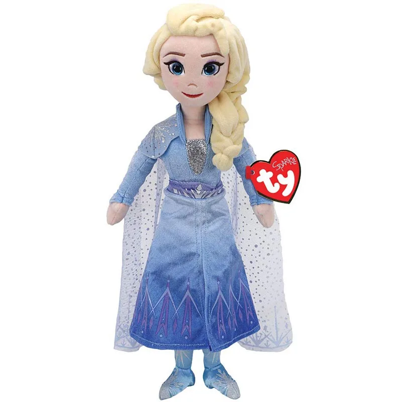 Elsa Ty Moive Эльза Анна Свен олень Олаф Снеговик плюшевые куклы игрушки 15 см - Цвет: Elsa