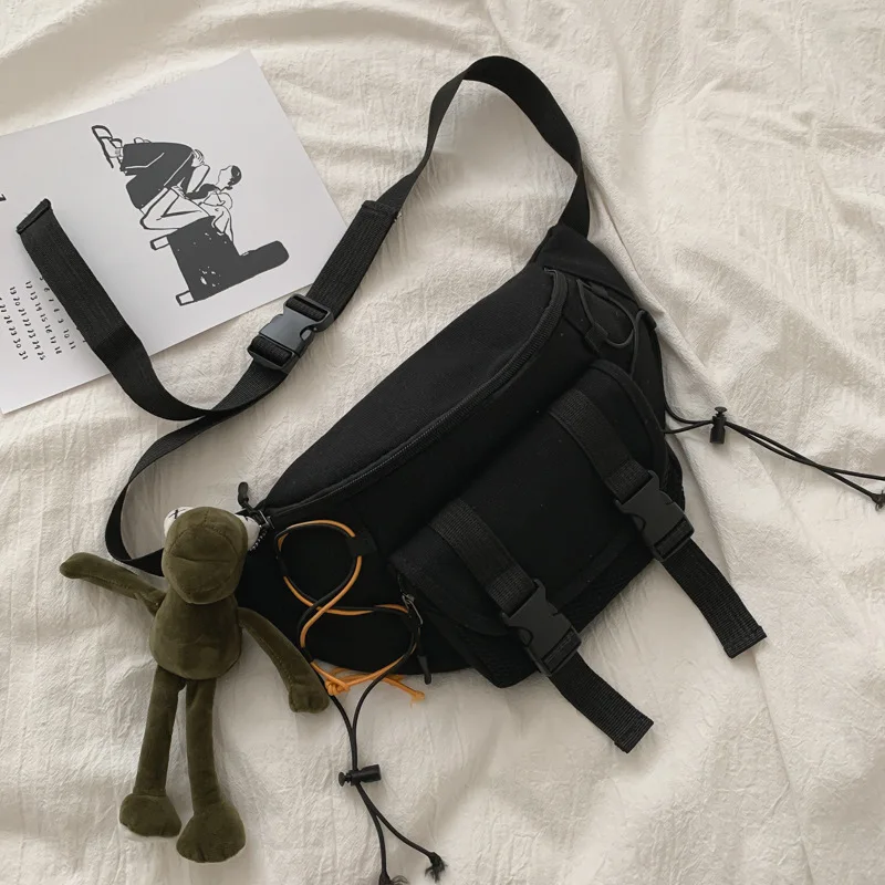 

Korean version INS Japanese sports chest bag purse male students tooling cross-body bag female tide