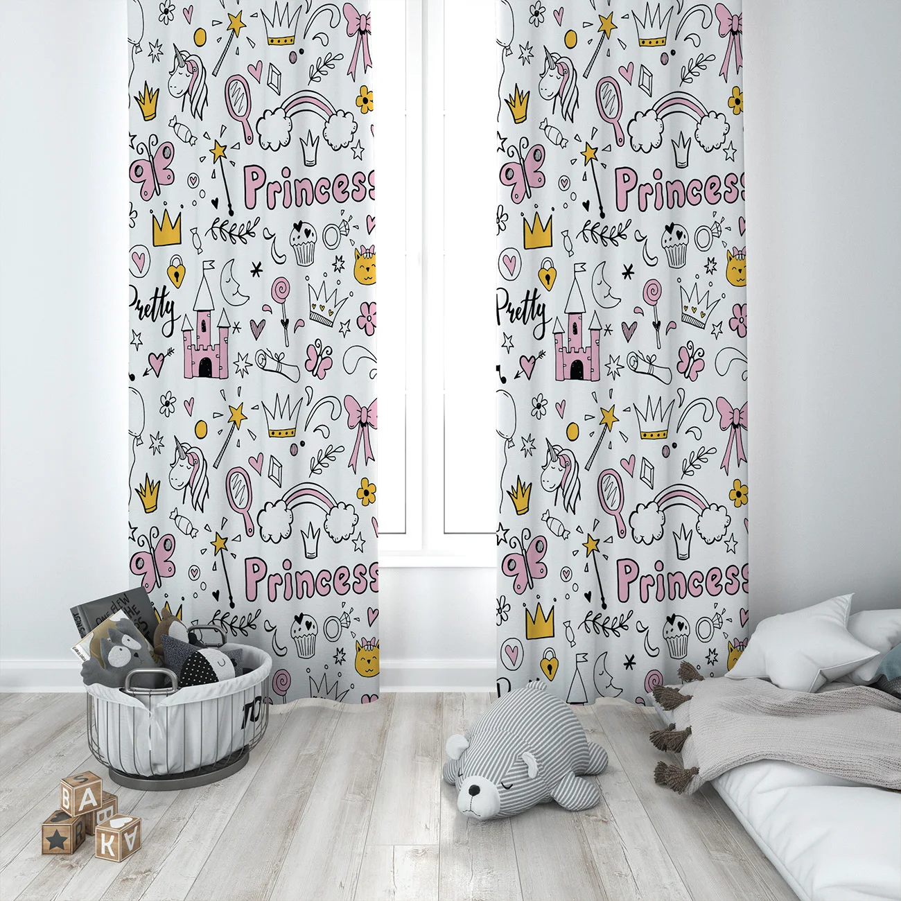 Маленькая принцесса и единорог фигурка девочка детская комната специальный