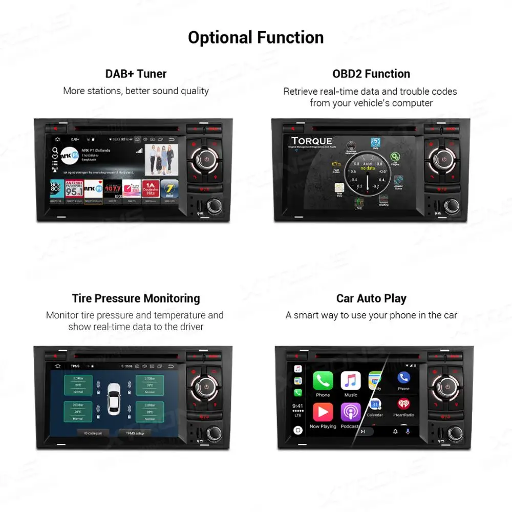 XTRONS Android 10 0 Qualcomm Bluetooth 5 автомобильный стерео DVD мультимедийный плеер для Audi A4 S4 RS4