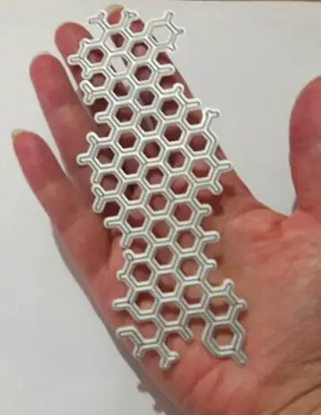 Металлический трафарет с рамкой в виде сот для скрапбукинга фотоальбома