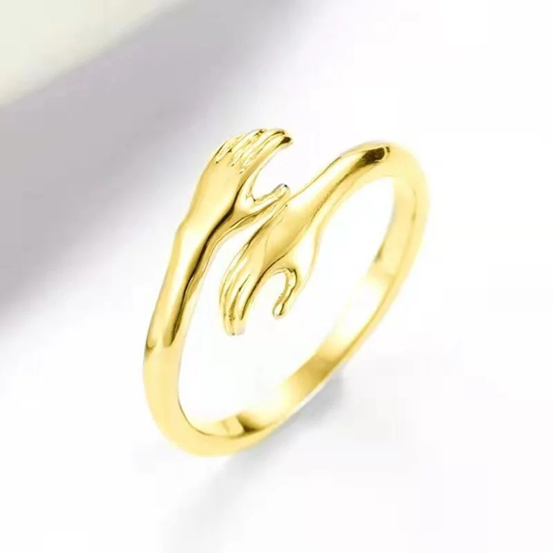 

Finger Rings for women hands hug shaped Trendy fine Jewelry open Adjustable Antique Rings Anillos high quality