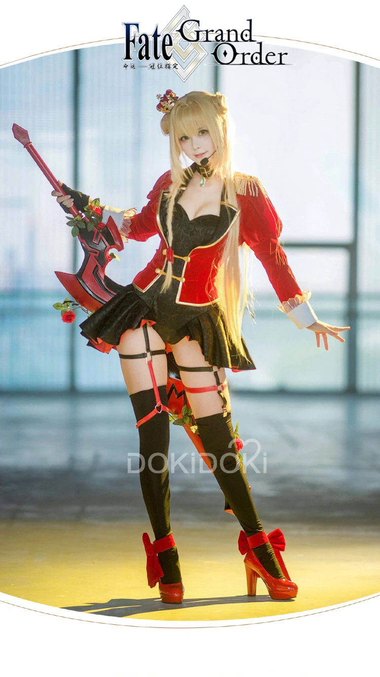 DokiDoki игра Fate Grand Order Nero, для косплея Fate Косплей Idol Nero Красная форма FGO женский костюм на Хэллоуин