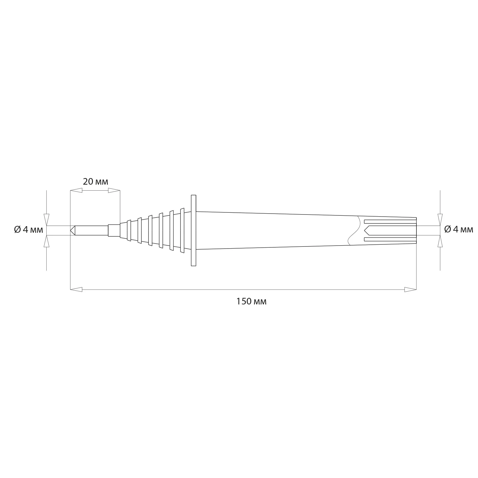 Зонд острый с разъемом банан желтый Sonel (щуп для мультиметра 4 мм до 1000 Вольт
