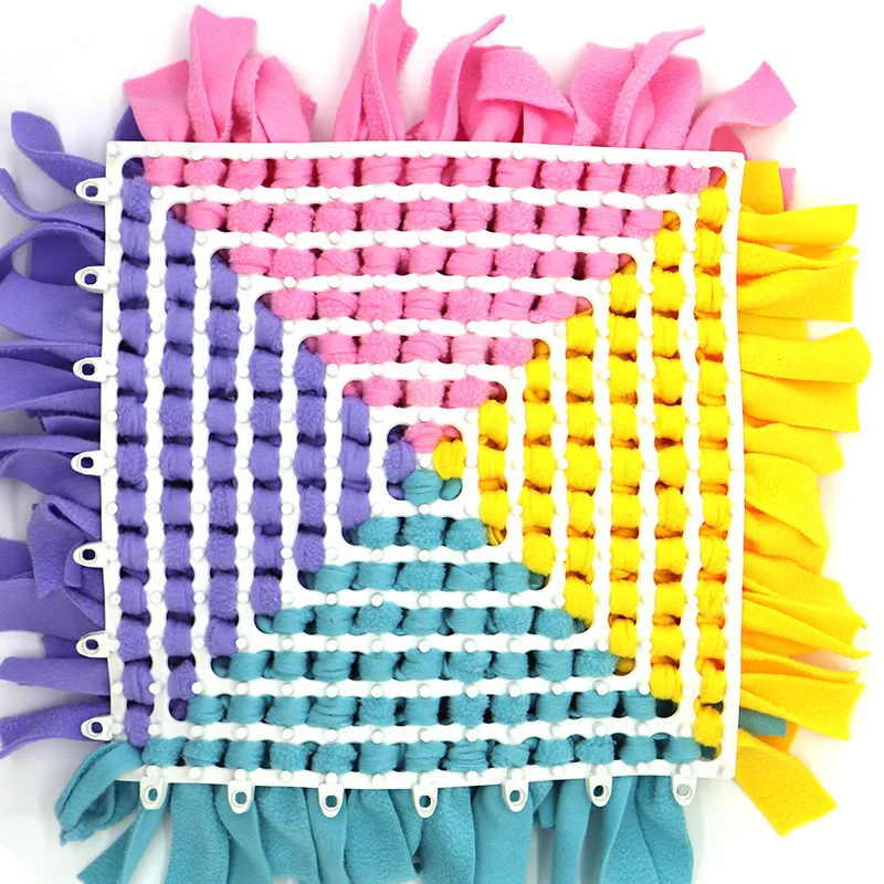 

Dog Toy Mat Hand Woven Dog Sniffing Pad Soft Smell Snuffle Mat Training Feeding Foraging Skill Blanket Play Mats Puzzle Toys