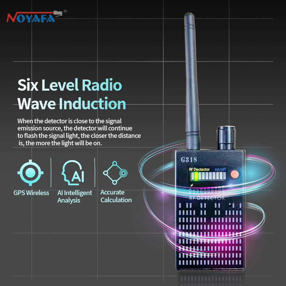 Noyafa G318 Wireless Signal Detector Radio Wave Wifi Bug Detector Anti Wiretapping Multi-function Anti Mini Camera Detect Device