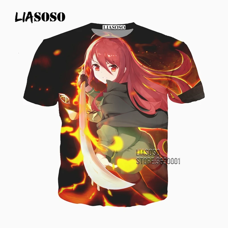 LIASOSO/Повседневная футболка унисекс с 3D принтом японского аниме Shakugan no Shana of the Blazing