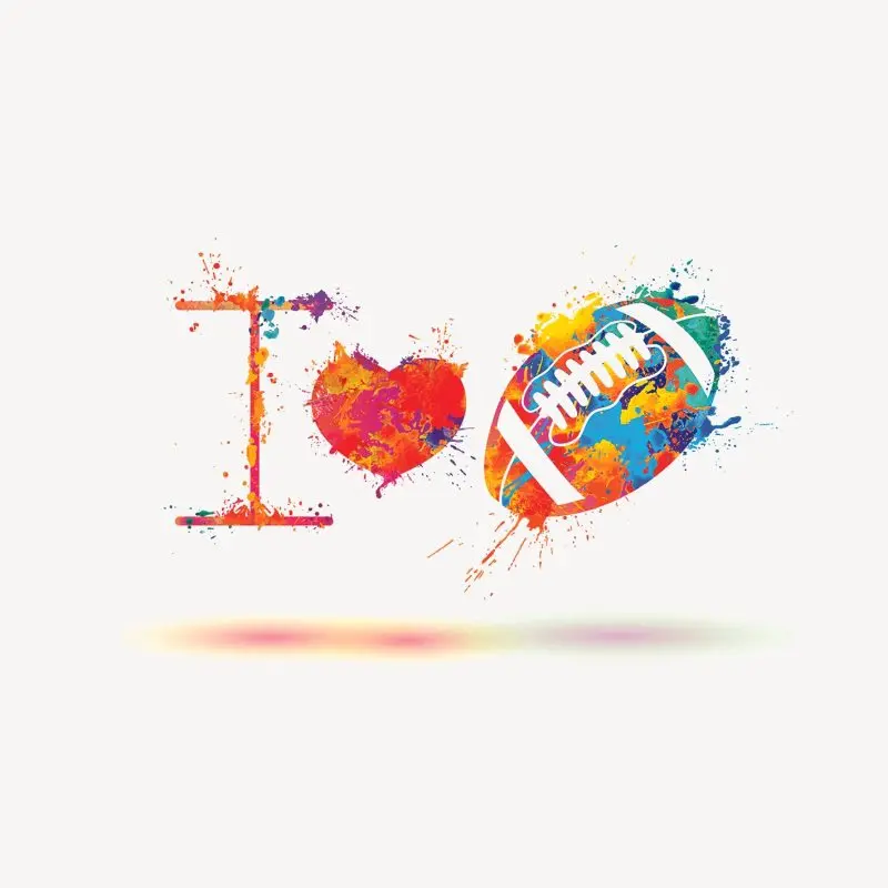 Занавеска для душа I Love бейсбольный дизайн элементы красочный красный желтый