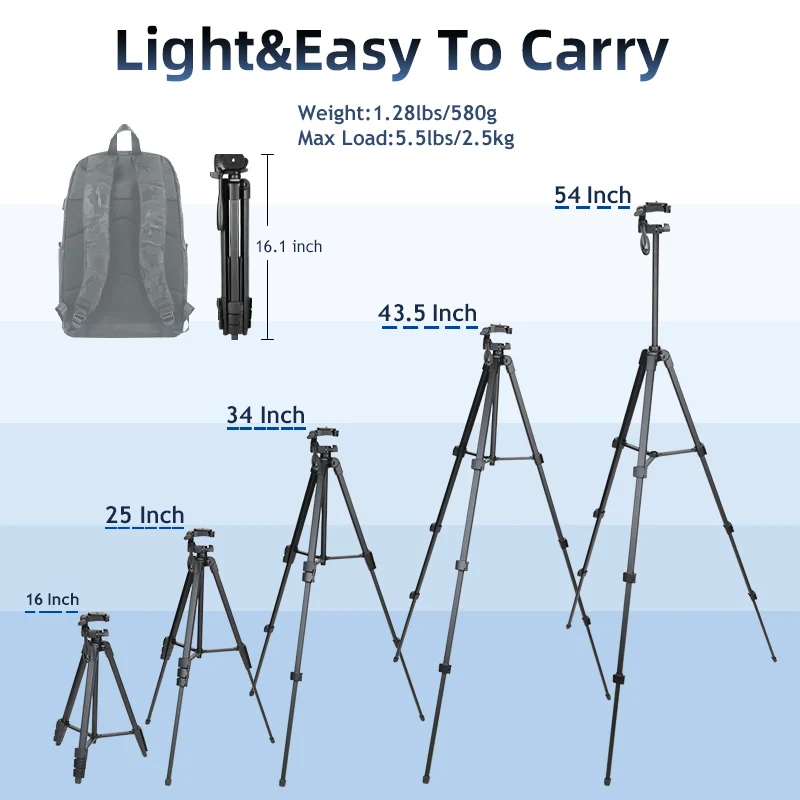 Штатив для сотового телефона легкий Трипод камеры держатель селфи с 2
