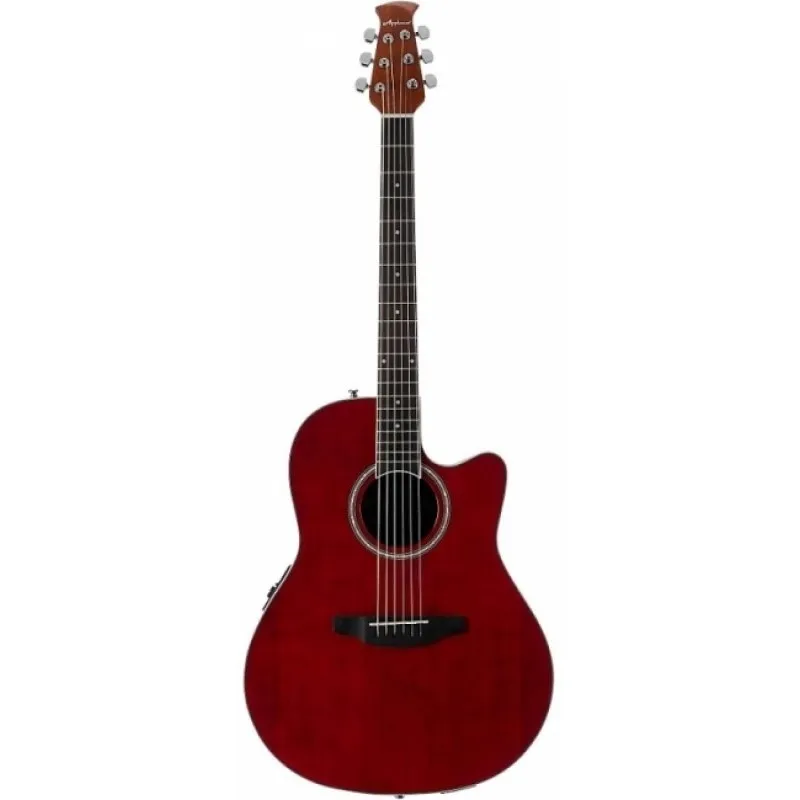 Электроакустическая гитара OVATION APPLAUSE AB24II-RR Mid Cutaway Ruby Red | Спорт и развлечения