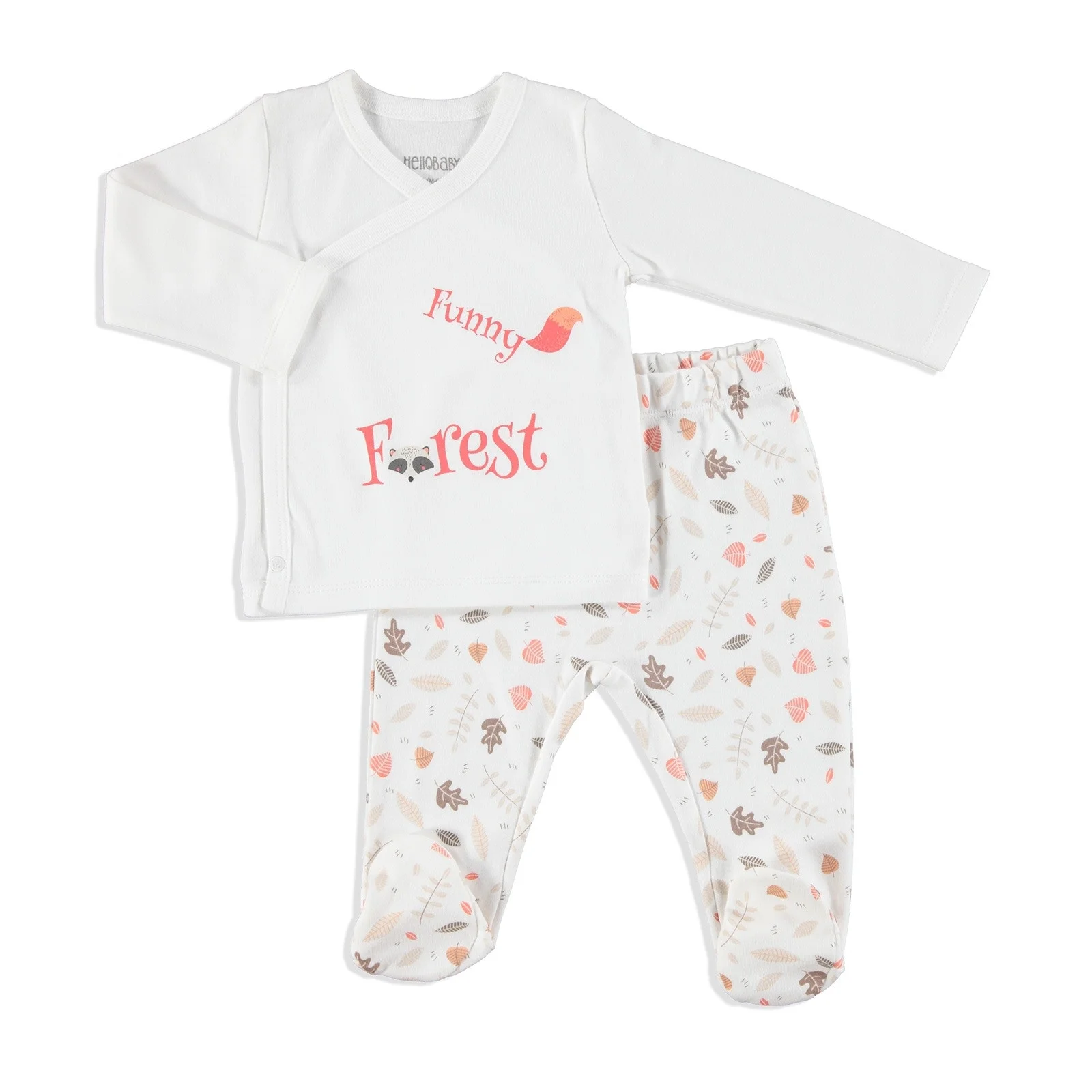 Ebebek HelloBaby/комплект из 2 предметов: боди для малышей с изображением леса| |