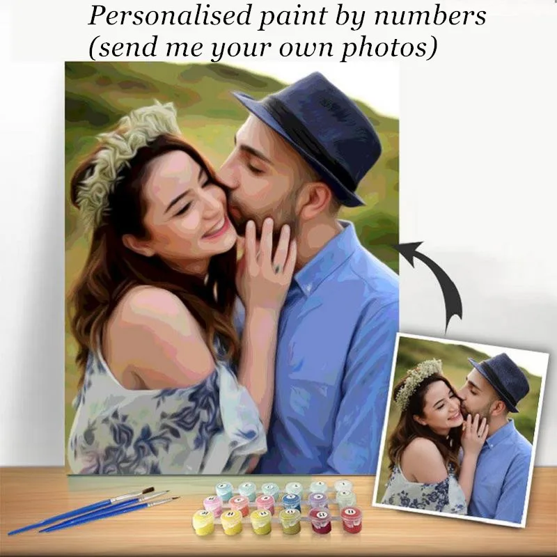 

Personalised Paint By Numbers Customize Frame malowanie po numerach Pictures Drawing On Canvas Painting By Number Oil
