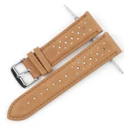 Onthelevel 18 мм 19 мм 20 мм 22 мм 24 мм кожаный ремешок для часов пористый дышащий Ретро ремешок для часов красный черный браслет ручной работы # D