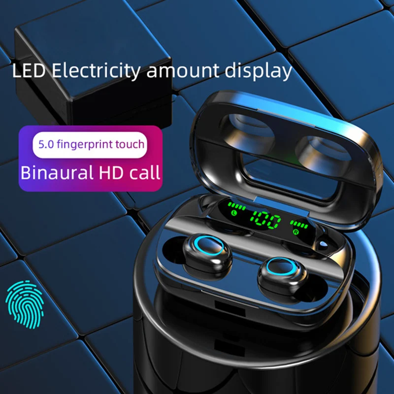 S11 TWS 3500 мАч Внешний аккумулятор наушники светодиодный Bluetooth 5,0 наушники беспроводные HIFI стерео наушники игровая гарнитура с микрофоном