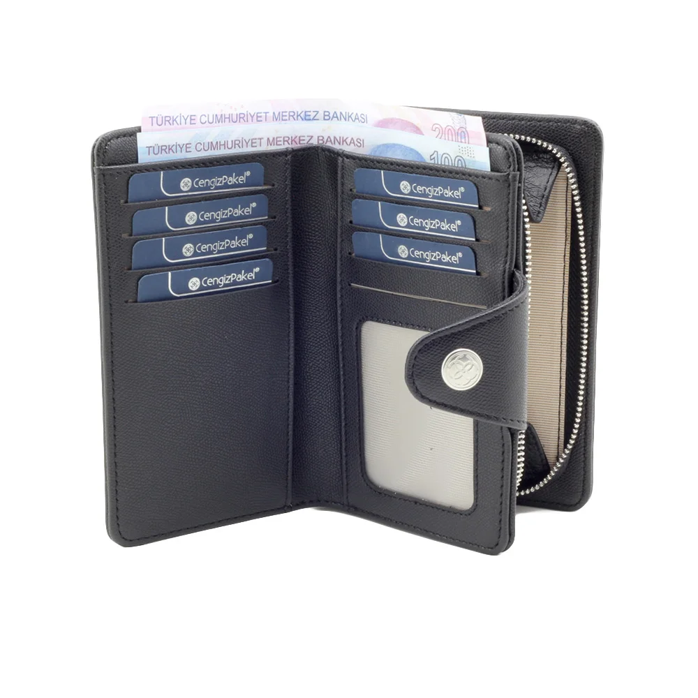 Luxury brand Women Wallet Female Short Purse Clutch Zipper Business Small Purse Card Holder Large Capacity Wallet Black