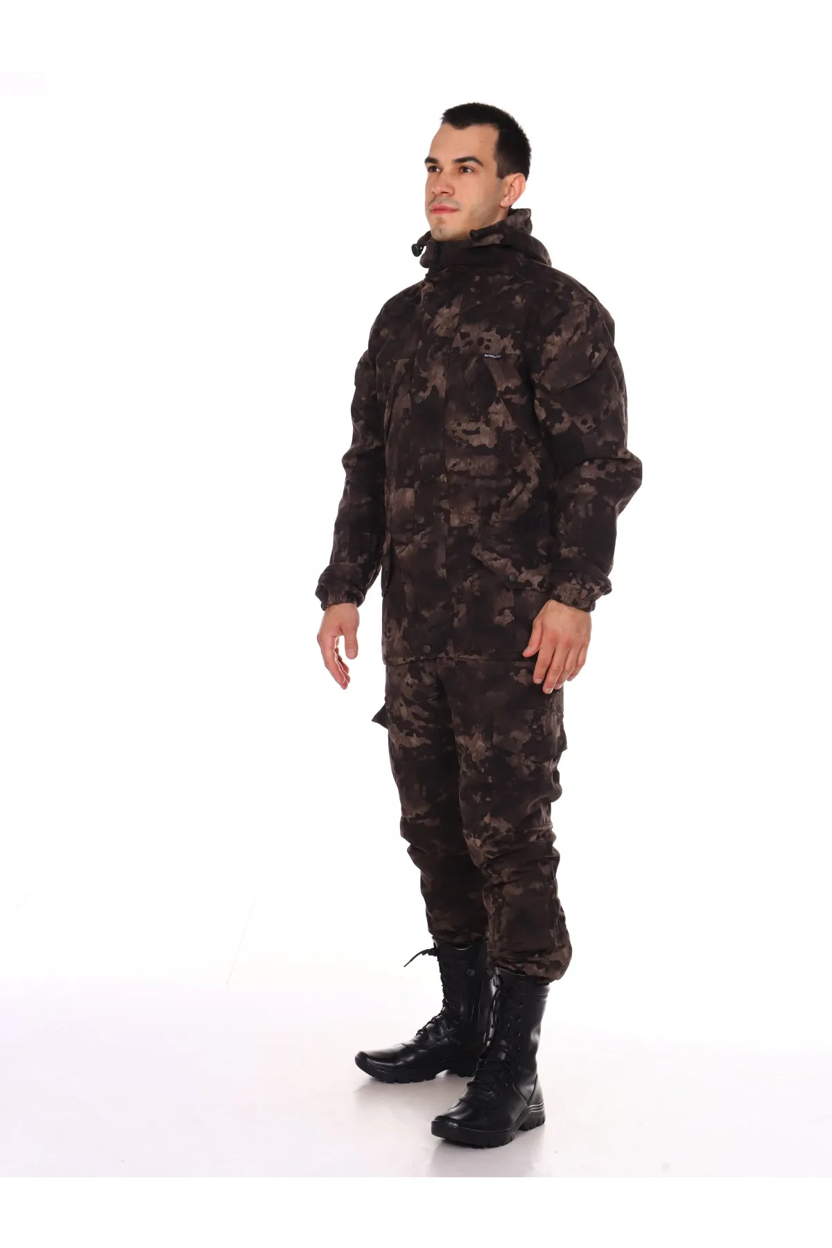 Костюм горка рипстоп осенняя мужская черная для охоты рыбалки пейнтбола