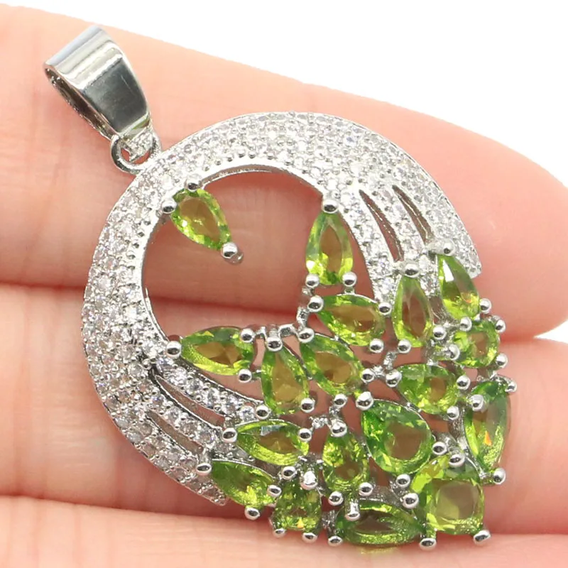 49x25 мм роскошный большой набор украшений создан фиолетовый танзанит Зеленый