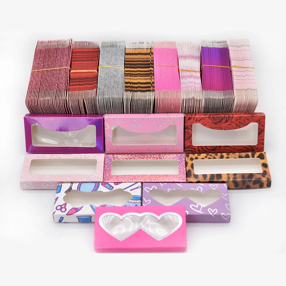 New Lash Box Case Wholesale False Strip Eyelashes Package In Bulk Custom Empty Lashes Packaging Boxes Pack Lot With Logo Vendor