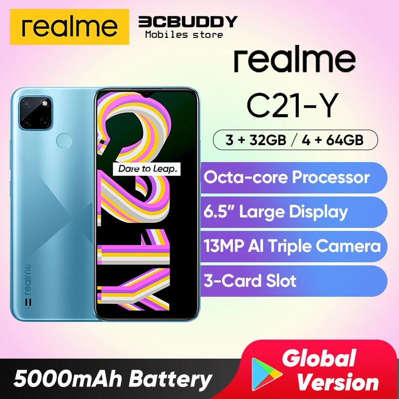 Смартфон realme 64 ГБ 32 большой дисплей 6 5 дюйма аккумулятор 5000 мАч тройная камера 13